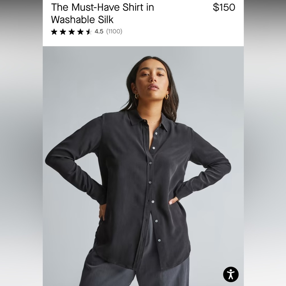 Everlane Washable Silk Shirt
